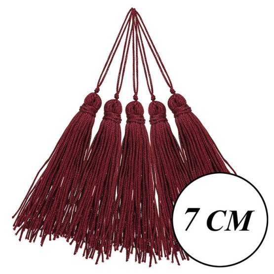 TASSEL PEQUENO 10 UND VERMELHO MARSALA