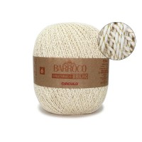 BARBANTE BARROCO NATURAL COM BRILHO Nº06 700GR DOURADO