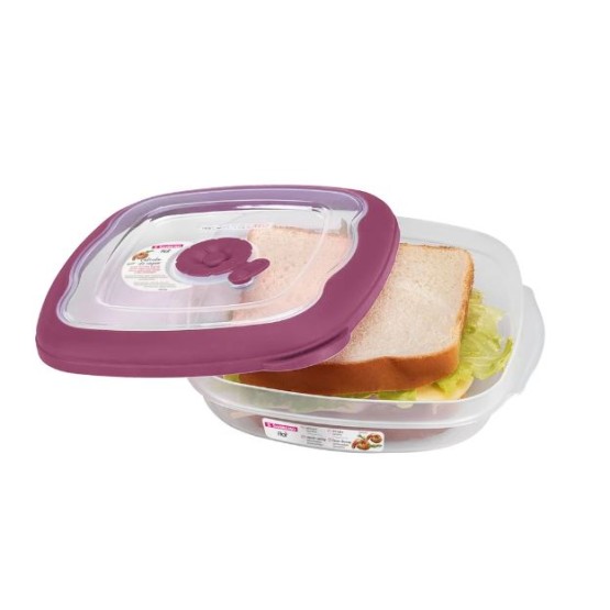 POTE SANDUÍCHE PLÁSTICO SANREMO 664ML ROXO